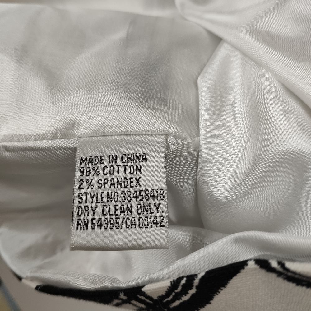 Peter Nygard Jacket Black And White 3/4 Sleeve - Picture 5 of 7